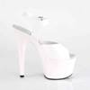 Pleaser - ADORE708N Sandale à bride à la cheville, Pole dance chaussures - Chaussures de pole dance - Blanc Product image